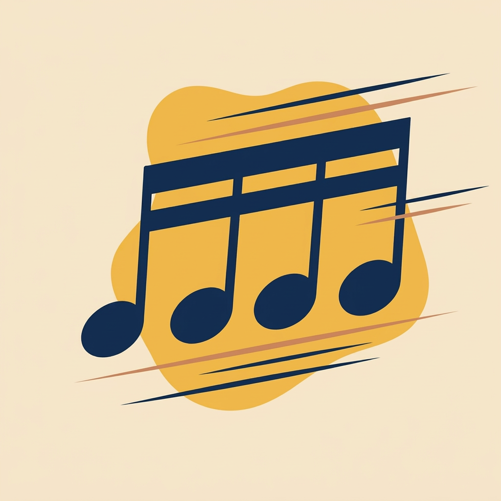 Illustration with musical notes